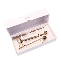 Kit de Luxe 3-en-1 pour l'Entretien des Bougies : Coupe-Mèche, Éteignoir et Outil de Plongée – Accessoires pour Bougies Parfumées – Coffret Cadeau pour Parfumer la Maison – Vente en Gros