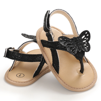 Sandales plates pour bébés filles, style princesse, avec papillon, effet givré, pour l'extérieur, collection 2022