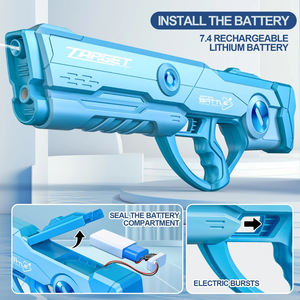 En Yeni Su Tabancaları Pil Güçlü Elektrikli Su Makineli Tüfek 820ML Su Deposu Havuz Açık Hava Oyuncakları Çocuklar ve Yetişkinler için - Product Image 5