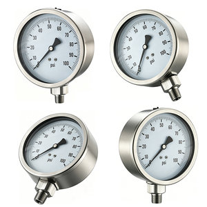 ZX-1-9 Homologué CE, <span class=keywords><strong>Meilleur</strong></span> type de raccordement par le bas, Manomètre en acier inoxydable pour remplissage d'huile, Pression maximale, <span class=keywords><strong>Bon</strong></span> manomètre de pression - Product Image 2