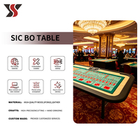 Table de Sic Bo pliable simple YS, table de jeu de dés professionnelle portable pour casino avec pieds en métal, logo personnalisé