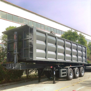 Semi-remorque benne hydraulique à 3 essieux, benne basculante, benne arrière télescopique en U - Product Image 3