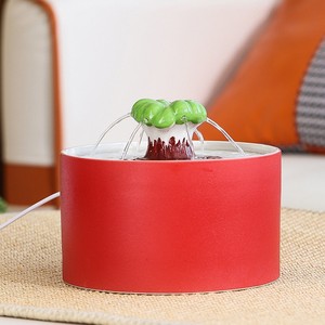 Fuente de agua cerámica para gatos, bebedero automático con agua circulante a temperatura constante, suministros para mascotas - Product Image 1