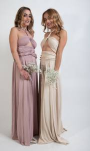 Vestido de Noche Elegante Italiano Ecológico de Bambú Convertible, con Encaje, Largo hasta el Suelo, Natural, Sólido, Antiestático, para Boda - Product Image 3