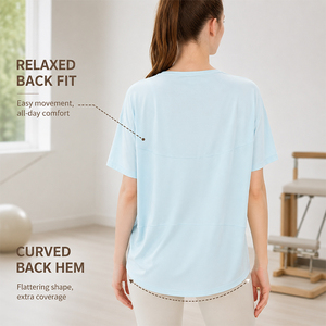 Camiseta Deportiva para Mujer, Ligera, Holgada, Antibacteriana, de Secado Rápido, Transpirable, con Protección Solar, para Yoga, Gimnasio, Running - Product Image 3