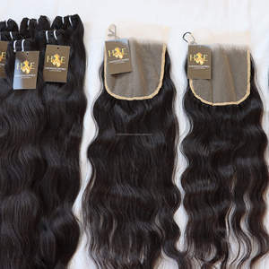 11a Naturel Brut Temple Bouclés Dentelle Frontale Fermeture Transparent Cuticule Aligné Raw Vierge Ondulés Paquets De Cheveux Humains Avec Frontal - Product Image 2