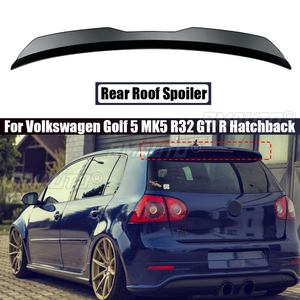 สปอยเลอร์หลังคาสำหรับรถยนต์ Volkswagen VW Golf 5 MK5 R32 GTI R Hatchback สีดำ / ลายคาร์บอน ปีกหลังรถยนต์ แต่งรถ - Product Image 1
