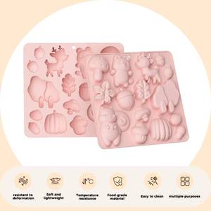 L'usine MUYULINS peut personnaliser des moules en silicone à 15 cavités en forme d'animaux de dessin animé, antiadhésifs LFGB, sans BPA, pour gâteaux mousse. - Product Image 4