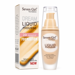 Seven Girl OEM Liquid <strong>Mousse</strong> <strong>Foundation</strong> Waterproof Long Lasting Lightweight Full Coverage Natural Matte Face Makeup 50ml - Product Image 3