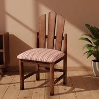 Chaise de salle à manger MULIGNA vintage rétro moderne simple en bois massif avec revêtement en velours, meubles de maison, chaise de salle à manger avec dossier