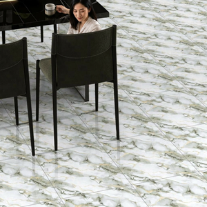 Vistaar-Carreaux en porcelaine émaillée entièrement polie, brun onyx 600x600mm, aspect marbre de 9mm d'épaisseur, revêtement de sol 24x24, exportation - Product Image 1