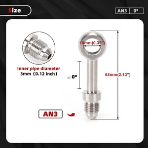 Connecteurs Fisheye en acier inoxydable AN3, raccords de tuyau de frein pour systèmes de freinage de moto, pièces de rechange et de réparation - Product Image 2