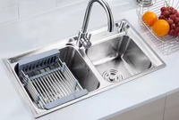 Évier de cuisine moderne multifonctionnel en acier inoxydable, évier d'angle pour buanderie en acier inoxydable, évier de cuisine en acier inoxydable