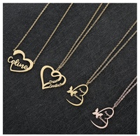 Collier en acier inoxydable plaqué or Rose ou argent 18k, bijoux personnalisés avec nom