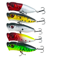 Leurre dur flottant Popper 6,5 cm 11 g, 5 couleurs au choix, leurre de surface Wobbler pour la pêche en eau salée et en rivière, directement de l'usine