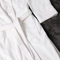 Bata de Baño de Lujo de Algodón Terry con Logotipo Personalizado, 100% Algodón, Bata Súper Suave para SPA y Salón, Unisex