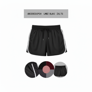 Pantaloncini sportivi a vita alta da donna pantaloni caldi in Spandex con Logo personalizzato formato ricamo XS per palestra - Product Image 1