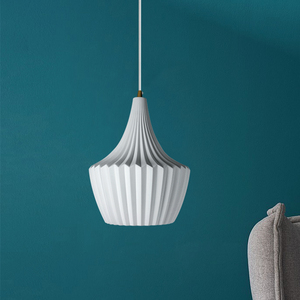 Lámpara de araña de cerámica moderna de nuevo diseño, luz colgante de estilo plisado, luz de techo para decoración del hogar - Product Image 3