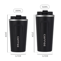 380ml 510ml Led Smart Affichage de la température Tasse à café Double paroi Vide 18/8 Tumbler Isolé Voyage Tasse en acier inoxydable