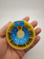 NOUVEAU MAJOR Plombs de pêche en plomb 0,2g-1,7g 7 tailles, assortiment de plombs fendus en boîte pour la pêche à la carpe, au panfish et au poisson-rouge
