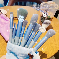 Ensemble de pinceaux de maquillage Offre Spéciale 13 pièces pinceau fard à paupières à poils doux pinceau de beauté de voyage portable avec sac à cordon