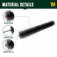 Brosse de nettoyage personnalisée pour gouttières et toitures, avec tube flexible en nylon, pour l'élimination des débris et le filtrage des eaux de pluie