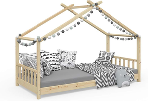 <span class=keywords><strong>Letto</strong></span> <span class=keywords><strong>Montessori</strong></span> per Bambini in Legno di Pino Massiccio, Ecologico e Durevole, Personalizzabile, Stile Casa - Product Image 3