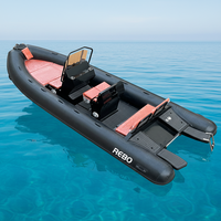 Bateau gonflable de nervure de PVC d'hypalon d'orque du noir SP RHIB600 de 20ft avec la terrasse de luxe