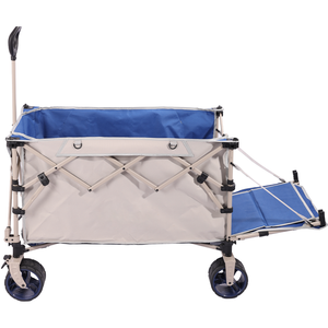Customizable Hot Sales White Folding Camping Trolley <b>Cart</b> Stainless Steel Hiking Outdoor Camping Travelling Folding Wagon <b>Cart</b> - Product Image 1