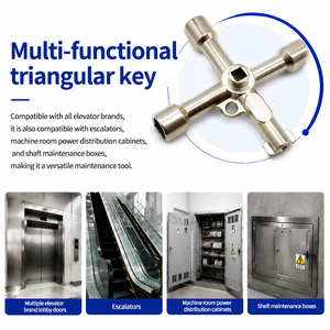 <span class=keywords><strong>Clé</strong></span> de porte triangulaire d'<span class=keywords><strong>ascenseur</strong></span> d'urgence OEM Mitsubishi ThyssenKone - Product Image 1
