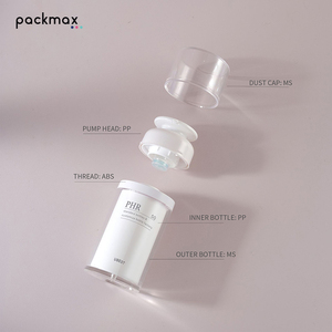 Flacon pompe rond ABS 30-120 ml avec couvercle anti-poussière – récipient rechargeable pour essence, lotion et crème de soin - Product Image 2