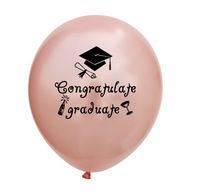 Combinaison de ballons en or rose de la saison de remise des diplômes en gros pour féliciter la fête de remise des diplômes ballons en latex décorés