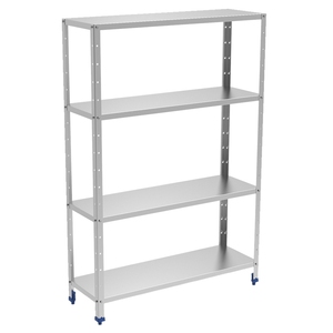 EURAST 38004224 Étagères en acier inoxydable à 4 niveaux 1200x500x1750mm avec étagères lisses - Product Image 1