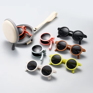 2025, оптовая продажа, детские солнцезащитные очки UV400, милые очки для вечеринки, очки круглой формы, пляжные солнцезащитные очки для мальчиков и девочек - Product Image 3