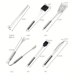 Accessoires de cuisine, kit barbecue en acier inoxydable, ustensiles de grillade, outils de barbecue pour le camping en plein air - Product Image 2