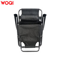 WOQI Chaise inclinable multifonctionnelle moderne réglable à double usage avec coussin, pliable, en tissu Oxford, pour extérieur, jardin, cour et maison