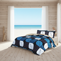 SMILING HOME Ensemble de couverture Borrego en polaire Sherpa 200TC en polyester lavable, avec taies d'oreiller moelleuses et imprimées, super douces et chaudes
