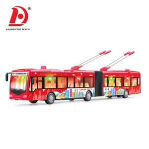 HUADA Kid Cartoon Plastic Electric <strong>Red</strong> Friction Dream City <strong>Bus</strong> Model Car Baby Battery Operated Musical <strong>Bus</strong> <strong>Toys</strong> for Children - Product Image 3
