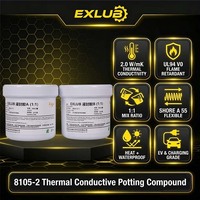 EXLUB 8105-2 Composé de scellement en silicone à haute conductivité thermique 2.0 W/mK, encapsulant pour dissipation thermique pour la charge de batteries EV et BMS