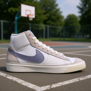 Zapatillas de baloncesto Nike Blazer Mid Pro Club para hombre, color gris paloma, parte superior de lona, suela de goma, con cordones, para todas las estaciones - Product Image 2