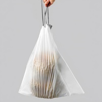 200 sacs poubelles de cuisine en PE de 13 gallons, non parfumés, pré-séparés, super étanches, robustes, avec cordon de serrage, pour supermarchés et expositions