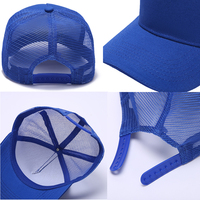 Casquettes de camionneur en mousse et en coton Gorras pour le printemps et l'été, avec patch brodé à 5 panneaux et logo