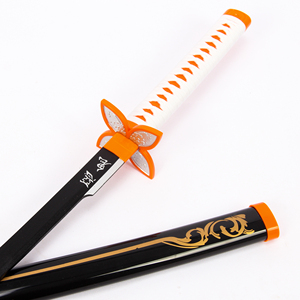 Épée d'anime, l'une des séries d'anime japonaises sur les démons, papillon <span class=keywords><strong>noir</strong></span>, jouets en bois, épée japonaise, cosplay - Product Image 2