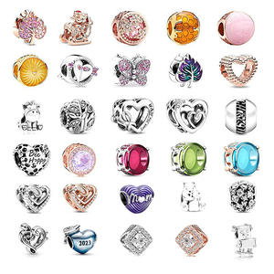 Abalorios de Plata 925 para Niños Panjia, Cuentas en Forma de Corazón para Hacer Joyas, Unicornio con Cuentas, Accesorios de Zirconia de Moda para DIY - Product Image 1