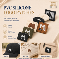 Accessoires vestimentaires personnalisés en silicone avec lettres A B C D, moulage par injection, pour chaussures, chapeaux, patchs décoratifs, accessoires de vêtements en silicone