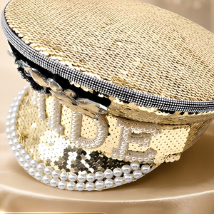 Chapeau de capitaine steampunk en strass à faible MOQ, chapeau de pirate avec logo personnalisé, idéal pour les bals régents et les fêtes Jane Austen - Product Image 2