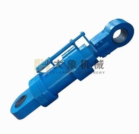 Cylindre hydraulique à double action jaune haute performance pour engins de construction