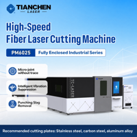 Nouvelle machine de découpe laser à fibre PM6025 avec contrôle Cypcut, servomoteur Yaskawa, refroidissement par eau pour le métal, prenant en charge les formats de fichiers AI