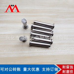 Goupilles cylindriques à tête plate Longjie en acier inoxydable 304 M3 M4 avec trous, norme GB882, finition brillante - Product Image 1