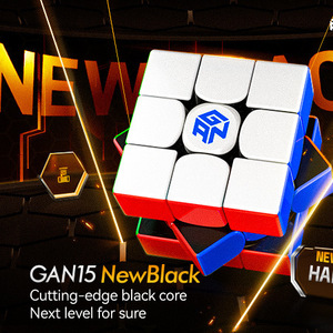 GAN15 นิวแบล็ค 3x3 รูบิค'คิวบ์แกนแม่เหล็ก ปริศนาความเร็ว ของเล่นสำหรับการแข่งขันเยาวชน - Product Image 1